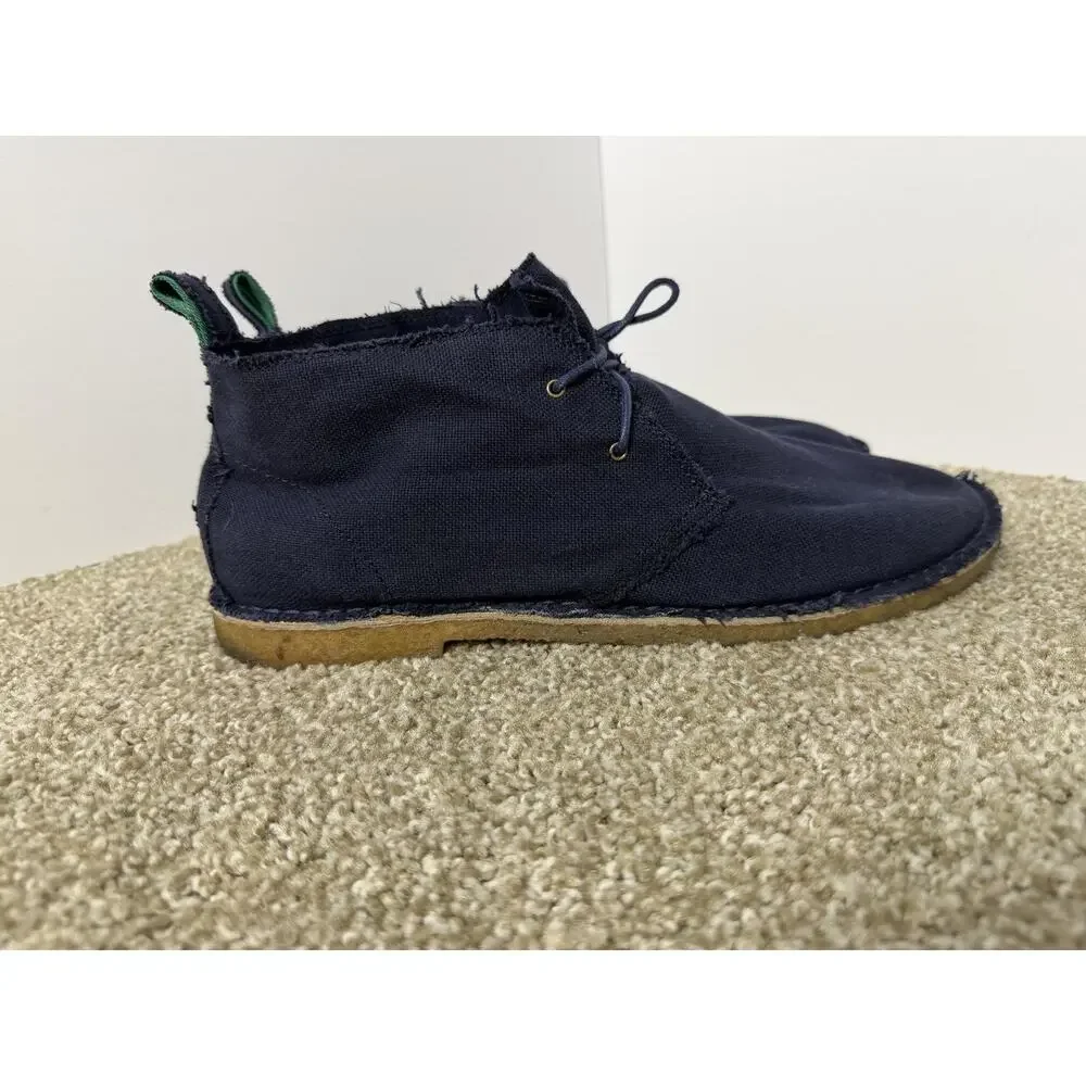 Polo Ralph Lauren Casterton Chukka Boots Mens 13D Blue Canvas Casual Ankle